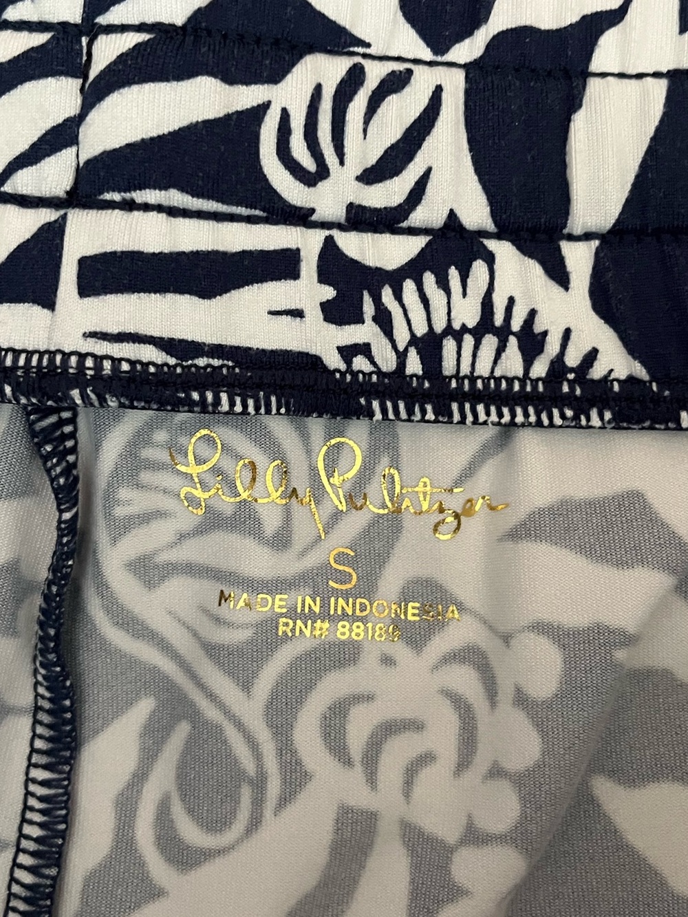 {Lilly Pulitzer} Karessa Top & Lillabeth Jogger Pant Set in Low Tide Navy Small - Picture 15 of 16